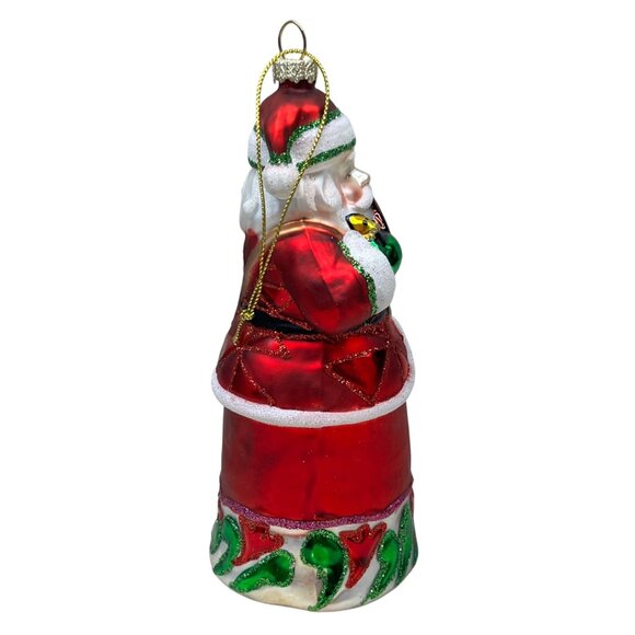 2012 Jim Shore Holiday Living Dashaway Santa Glass Christmas Ornament 0388664 - Picture 5 of 10